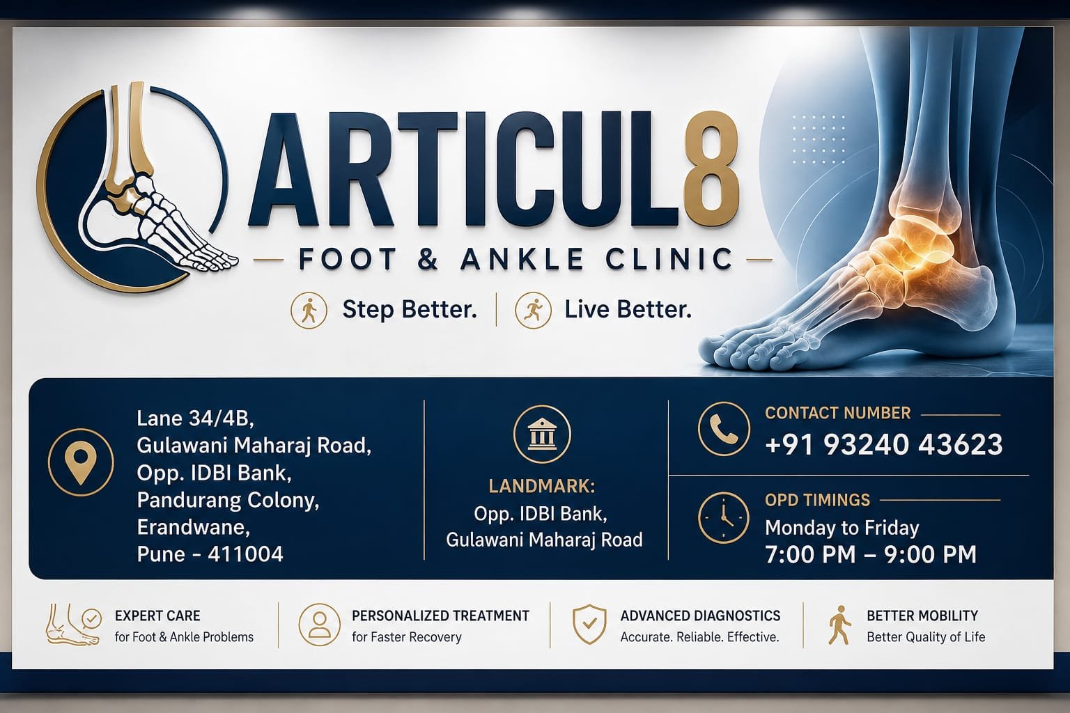 Articul8 Foot & Ankle Clinic Facility Erandwane Pune
